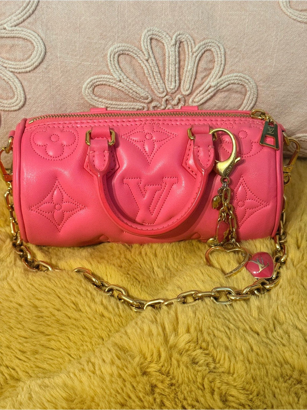 Louis Vuitton dragon fruit pink bubblegram Monogram Barrel Papillon bag - Picture 4 of 11